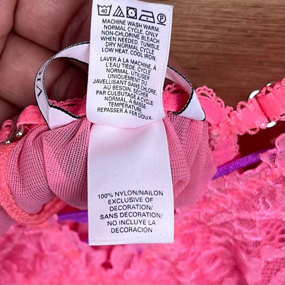 Victoria’s Secret baby doll color neon‎ size medium used - Picture 8 of 9